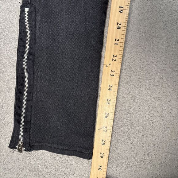 Tripp NYC Jeans Women’s Size 28x29 Black Skinny Low Rise Zip Punk Emo Goth - Picture 8 of 15